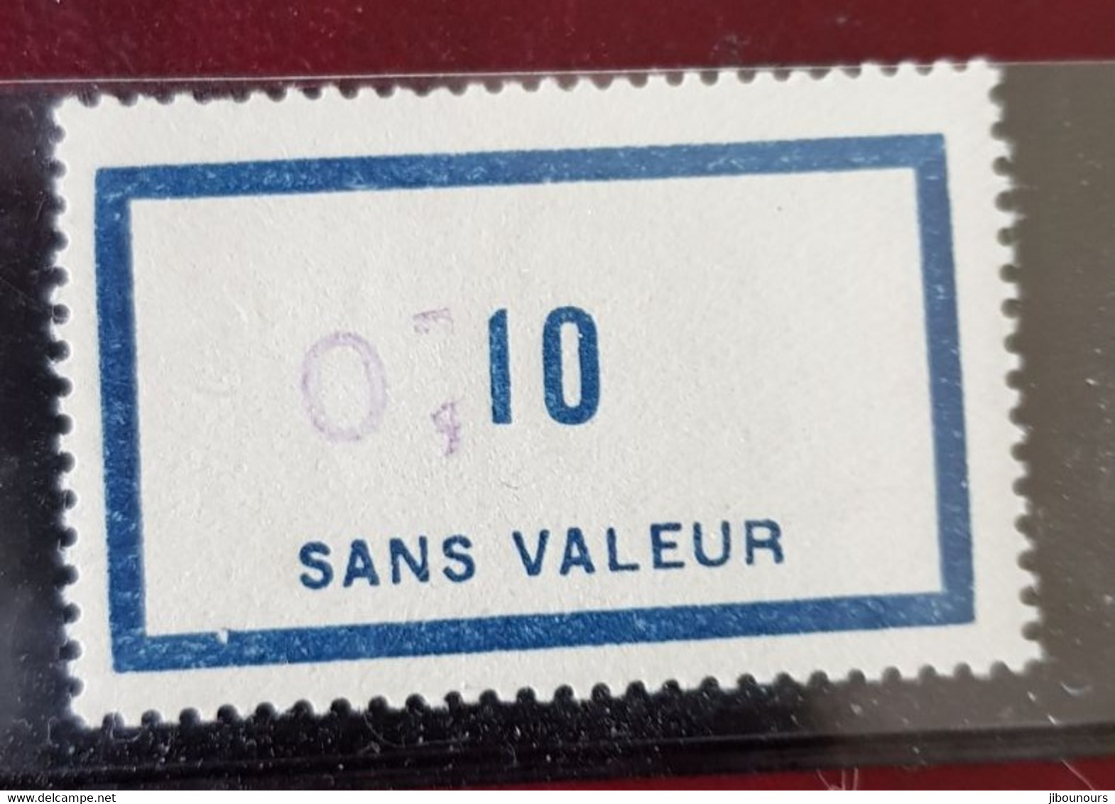 Fictif 10 Francs Bleu Surchargé 0.10 Sans Charnière Cours D'instruction - Corsi Di Istruzione