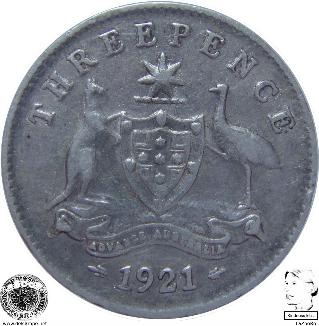 LaZooRo: Australia 3 Pence 1921 VF - Silver - Threepence