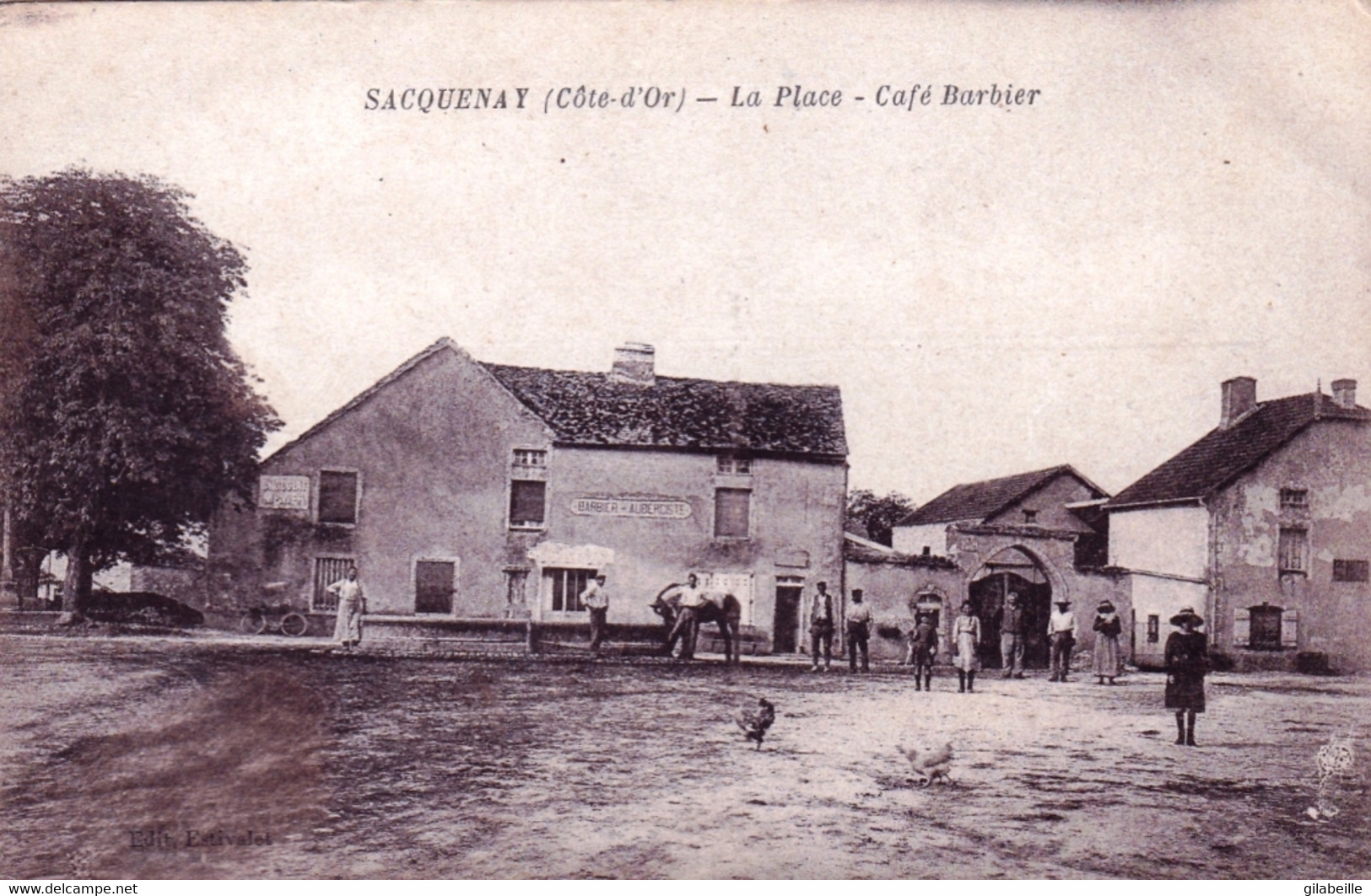 21 - Cote D Or -  SACQUENAY-  La Place - Café Barbier - Aubergiste - Other & Unclassified