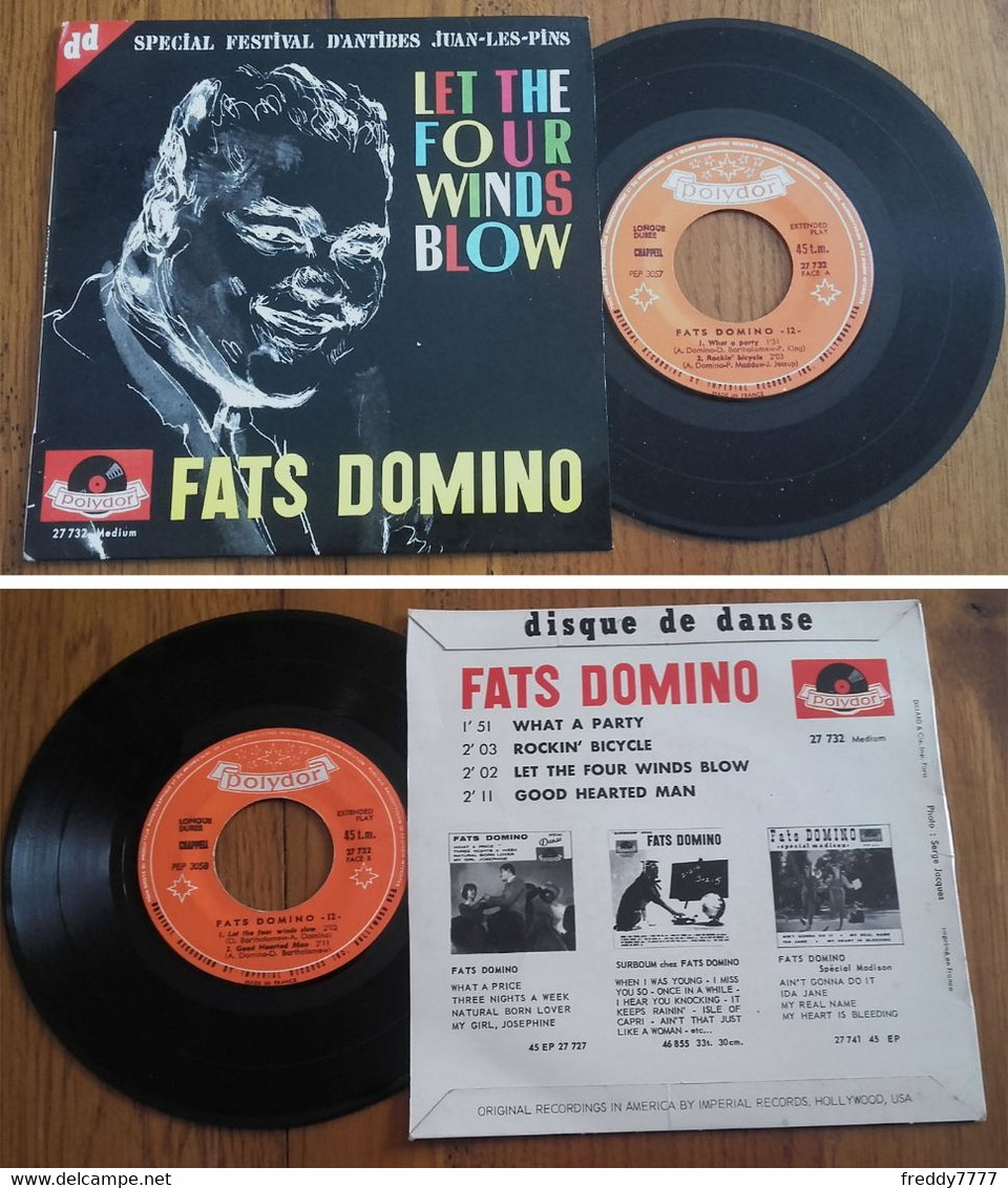 RARE French EP 45t RPM BIEM (7") FATS DOMINO (1961) - Jazz