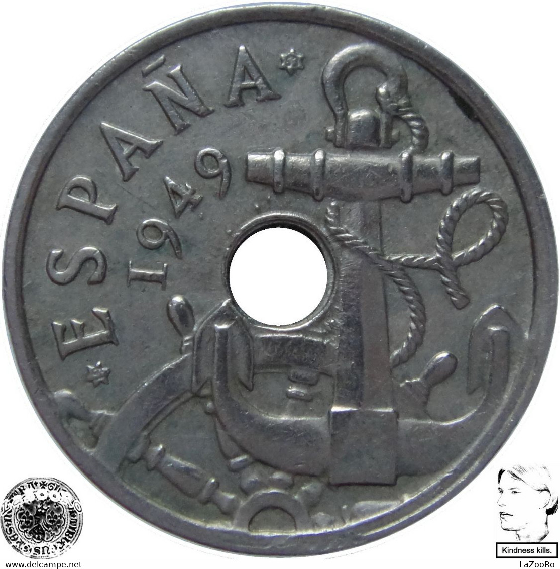 LaZooRo: Spain 50 Centimos 1953 XF - 50 Centimos