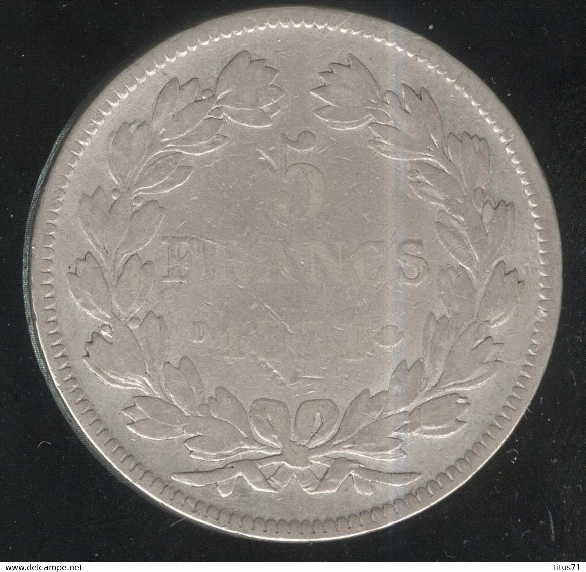 5 Francs France 1831 D  Tranche En Creux - TB+ - Andere & Zonder Classificatie