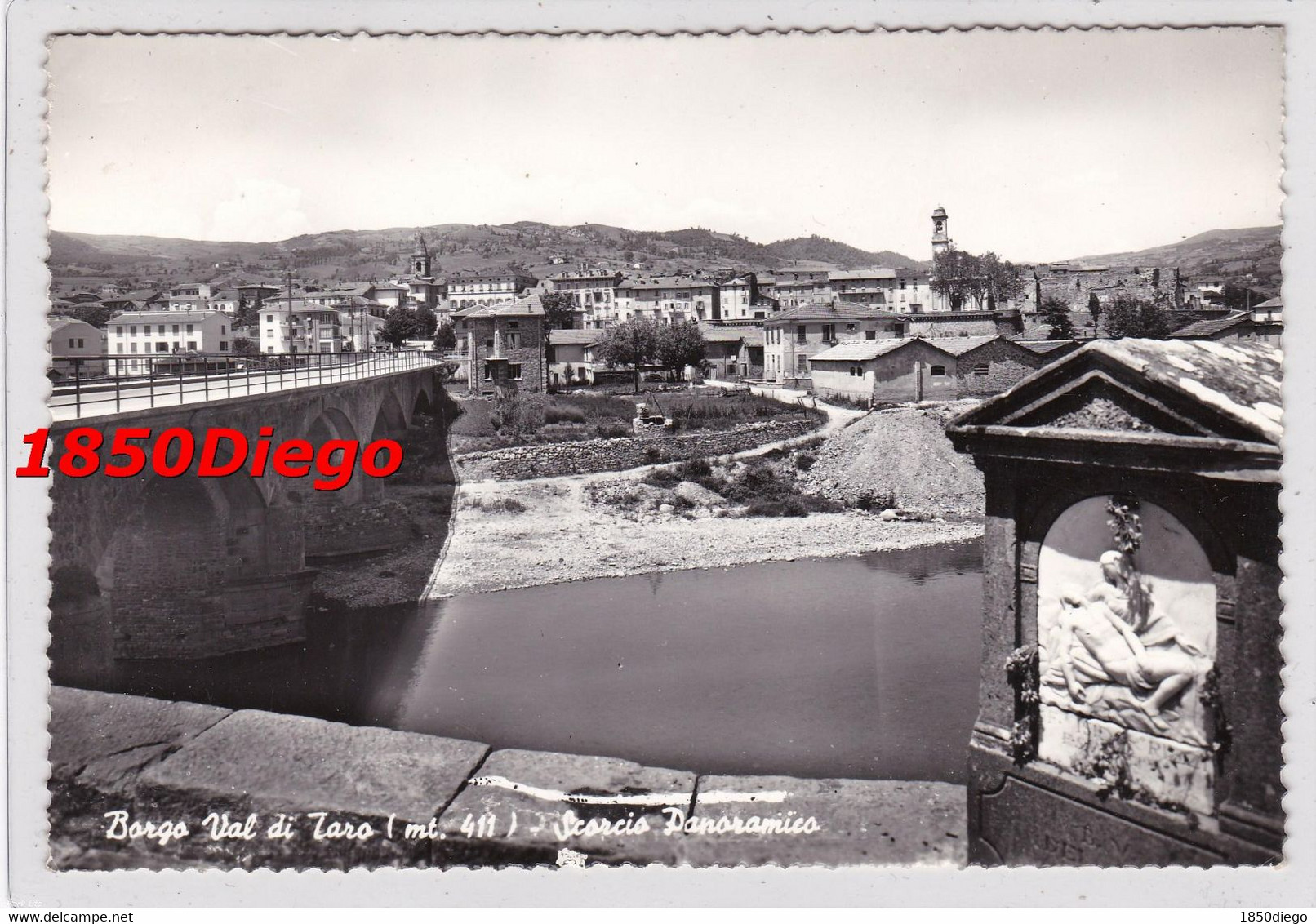 BORGO VAL DI TARO -  SCORCIO PANORAMICO F/GRANDE VIAGGIATA 1960 - Parma