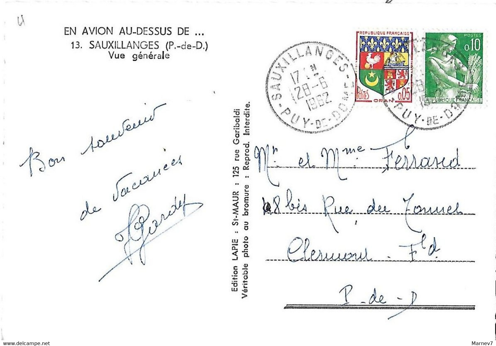 63 - Puy De Dôme - SAUXILLANGES - Vue Générale - En Avion Au Dessus De... - Other & Unclassified