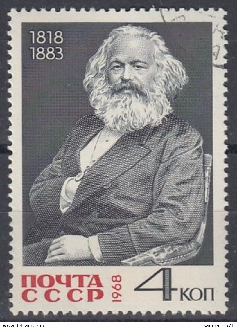 USSR 3487,used - Karl Marx