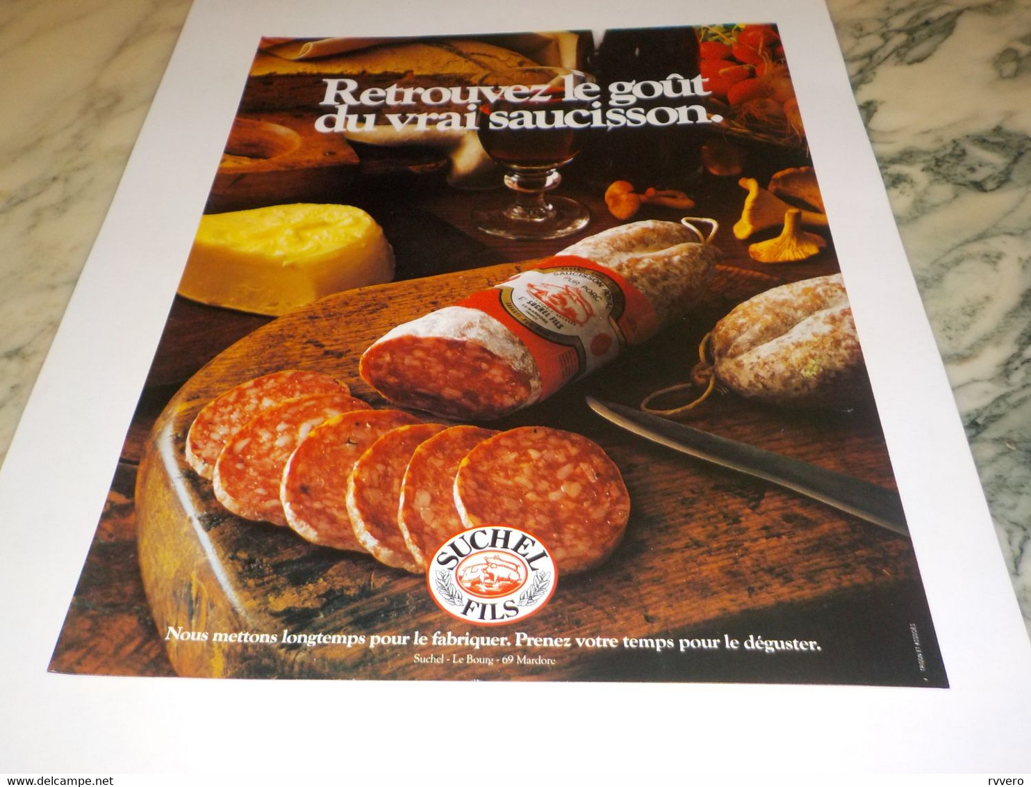 ANCIENNE PUBLICITE  VRAI SAUCISSON SUCHEL FILS  1985 - Posters