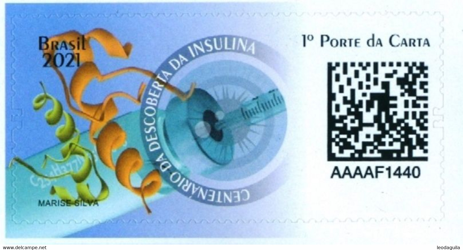 BRAZIL 2021 - CENTENARY OF THE DISCOVERY OF INSULIN - MEDICINA  - DRUG - MEDICAMENT - SELF ADHESIVE  MNH - Unused Stamps