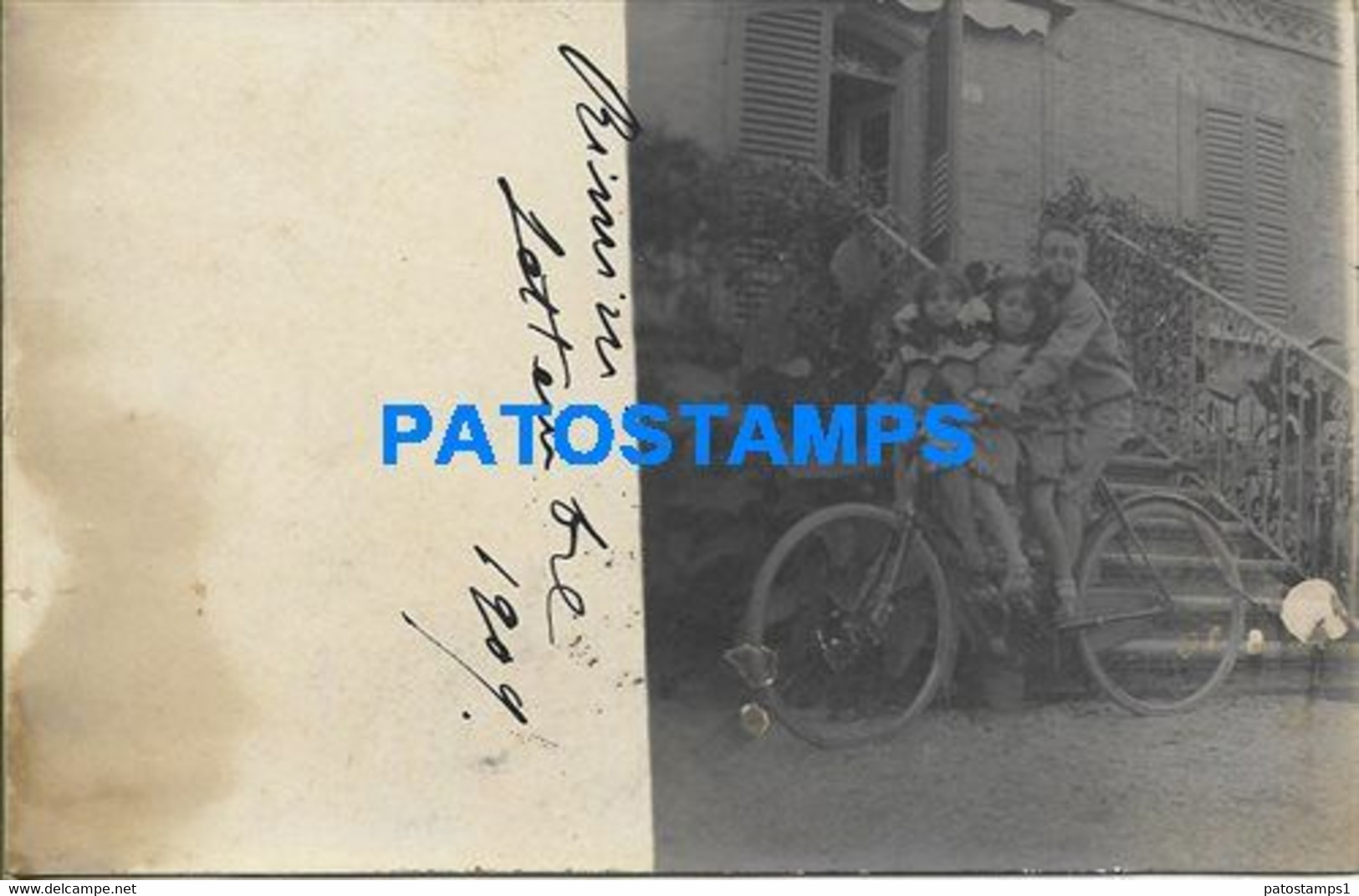 166085 ITALY RIMINI COSTUMES CHILDREN IN CYCLING BIKE SPOTTED CIRCULATED TO FIRENZE POSTAL POSTCARD - Altri & Non Classificati