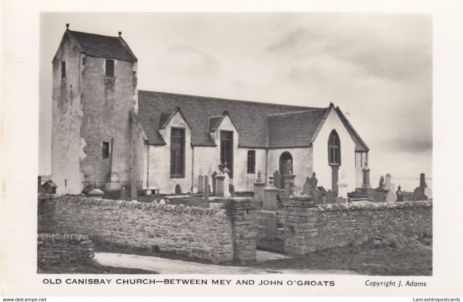 Postcard Old Canisbay Church Between Mey And John O'Groats RP By Adams My Ref B14450 - Caithness