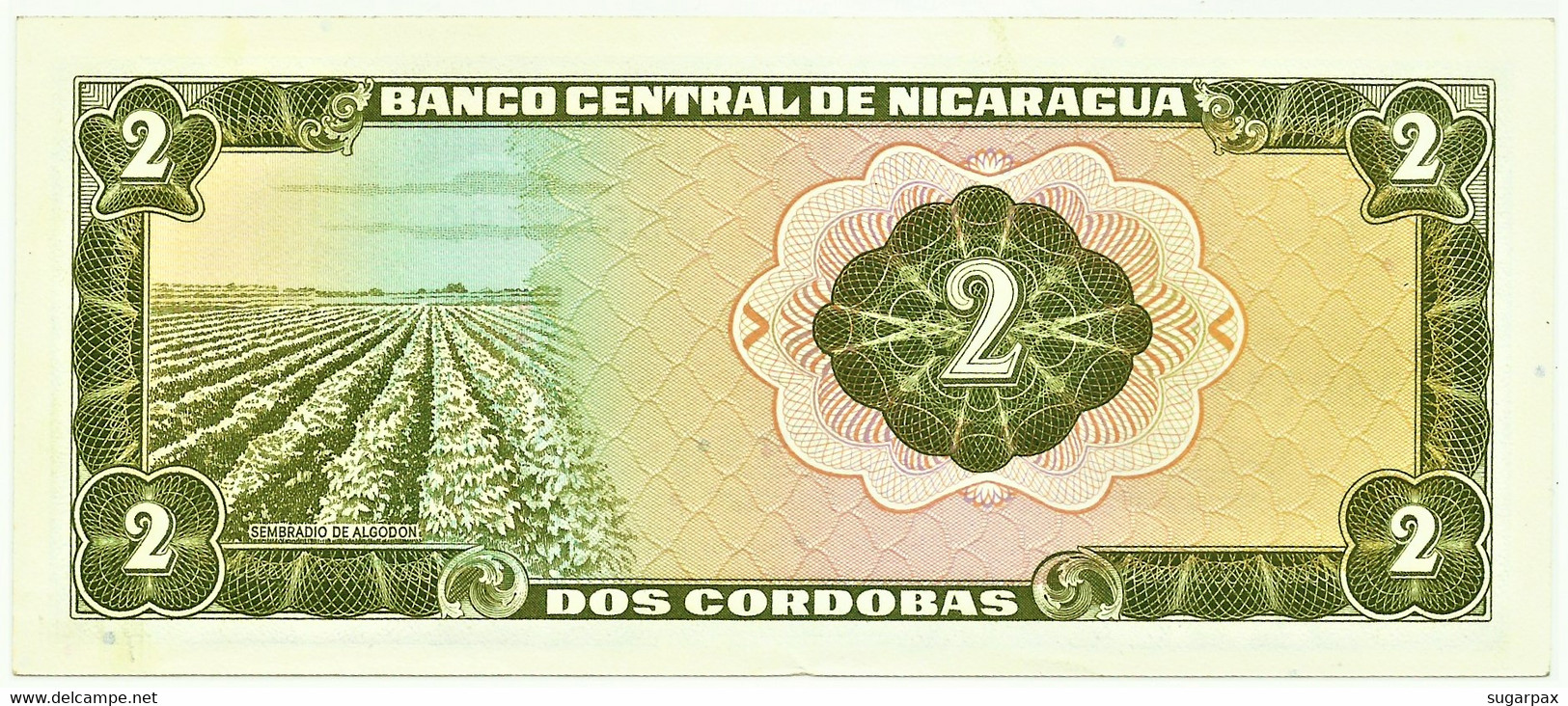 Nicaragua - 2 Córdobas - D. 1972 - Unc. - Pick 121.a -  Serie C - Nicaragua