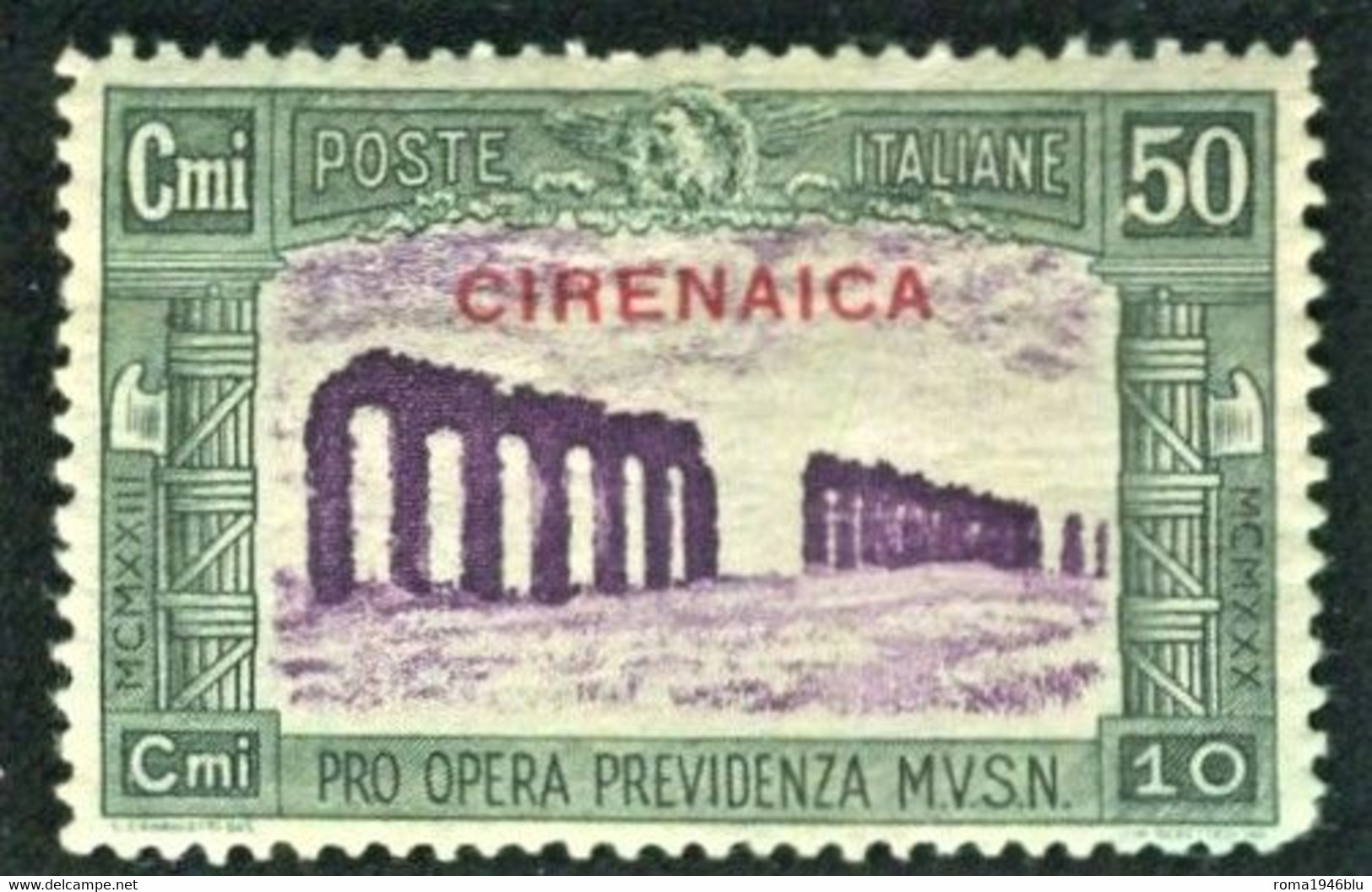 CIRENAICA 1930 MILIZIA  50 C. +10 C. * GOMMA ORIGINALE - Cirenaica