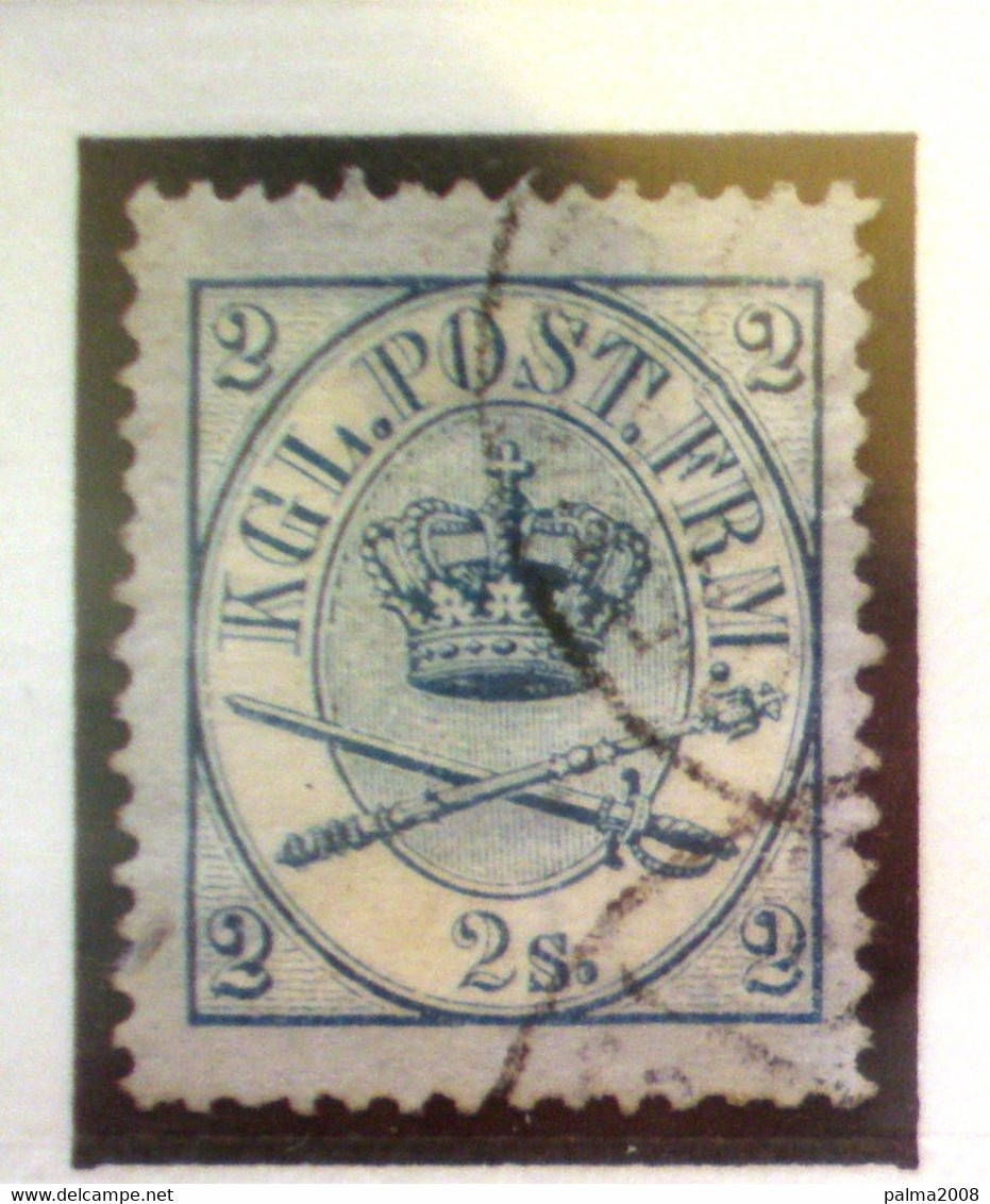 DINAMARCA - IVERT Nº 11 REIMPRESION SIN FILIGRANA  MAS EL Nº 13 - USADOS - VER 2 FOTOS - ...-1851 Prephilately