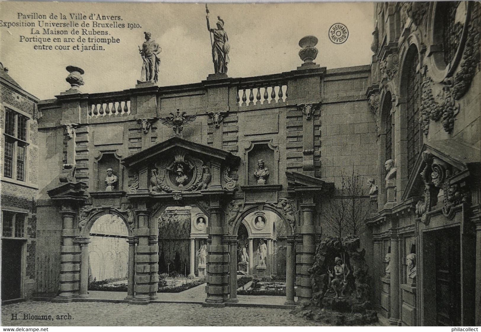 Bruxelles // Exposition 1910 Pavillon De La Ville D'Anvers // No. 3. // 19?? Ed. Hermans - Arch. H. Blomme - Expositions Universelles