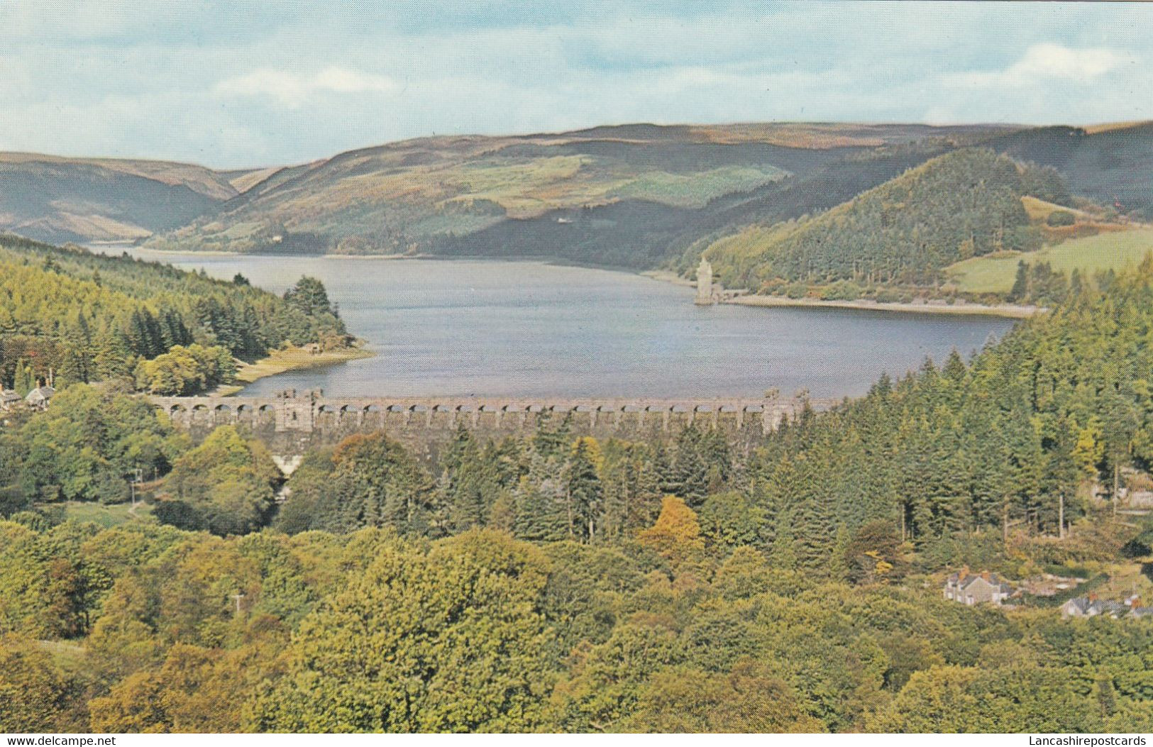 Postcard Lake Vyrnwy Powys [ Reservoir Supplying Water To Liverpool ]   My Ref B14456MD - Montgomeryshire