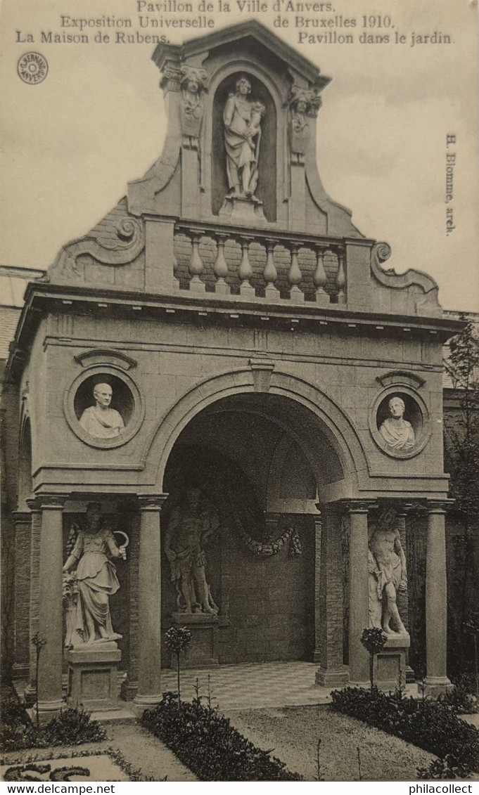 Bruxelles // Exposition 1910 Pavillon De La Ville D'Anvers // No. 7. // 19?? Ed. Hermans - Arch. H. Blomme - Expositions Universelles