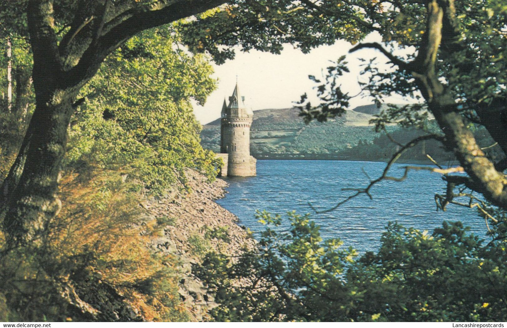 Postcard Lake Vyrnwy Powys [ Reservoir Supplying Water To Liverpool ]   My Ref B14457MD - Montgomeryshire