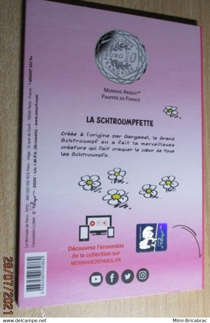 On Ne Jete Rien ! CARTELETTE Vide MONNAIE DE PARIS LES SCHTROUMPFS 2021 : LA SCHTROUMPFETTE - Schtroumpfs, Les - Los Pitufos