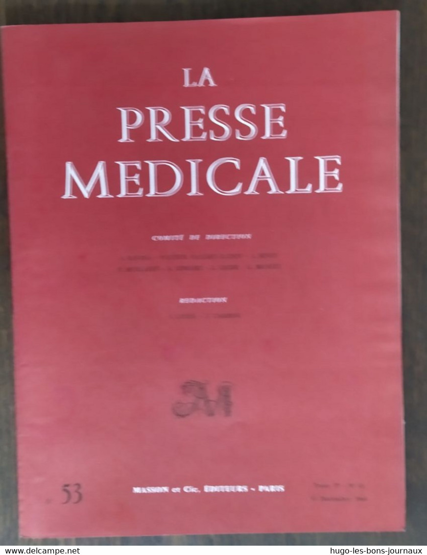 La Presse Médicale_Tome 77_n°53_décembre 1969_Masson Et Cie - Medicina & Salud