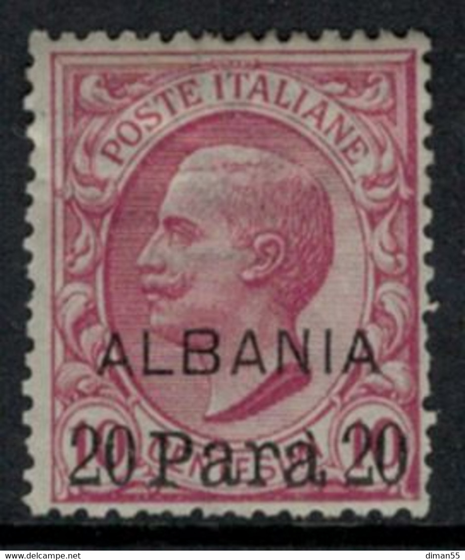 ITALIA - ALBANIA OFFICES  N. 8 Cat.100 Euro Super Centered MH* Linguellato - Albanien