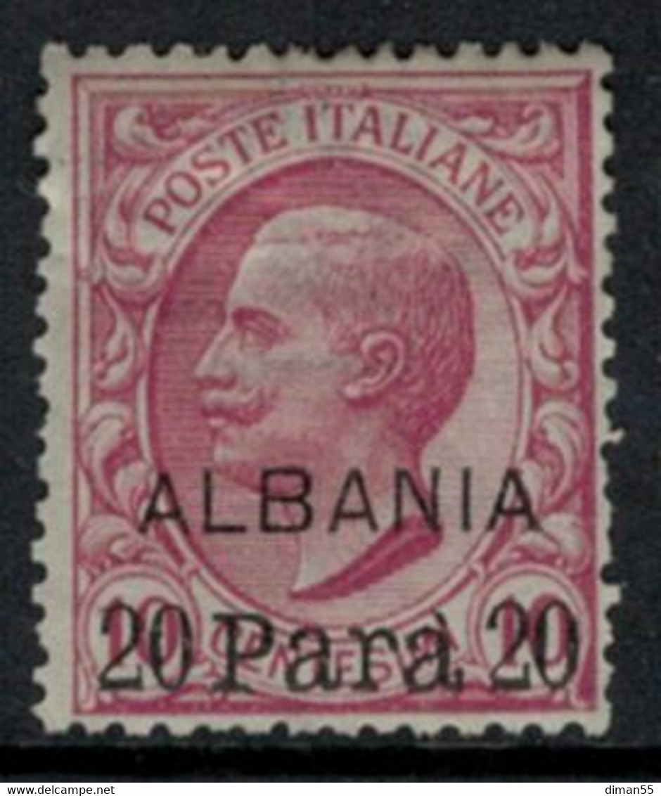 ITALIA - ALBANIA OFFICES  N. 8 Cat.100 Euro Super Centered MH* Linguellato - Albanie