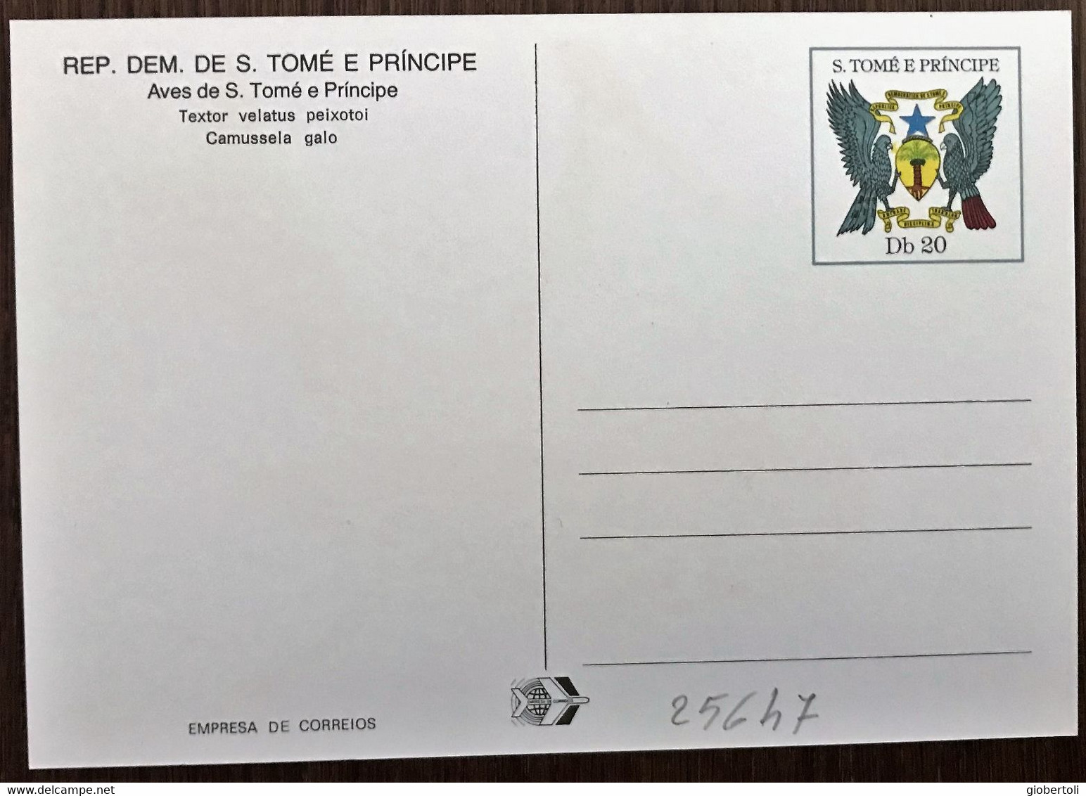 Sao Tomé E Principe: Intero, Stationery, Entier, Textor Velatus Peixotoi - Sparrows