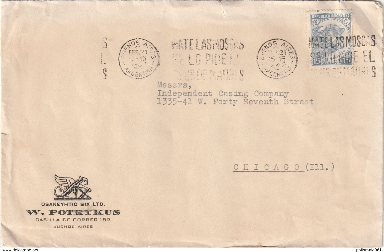 ARGENTINA AIRMAIL COVER 1942 - Prephilately