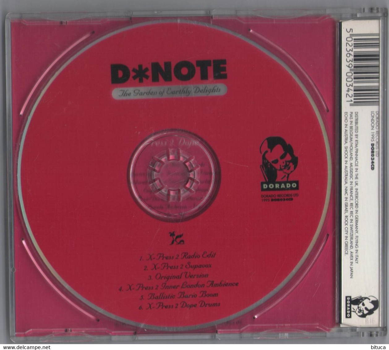 CD 6 TITRES D* NOTE THE GARDEN OF EARTHLY DELIGHTS LABEL DORADO TRèS BON ETAT & RARE - Dance, Techno & House