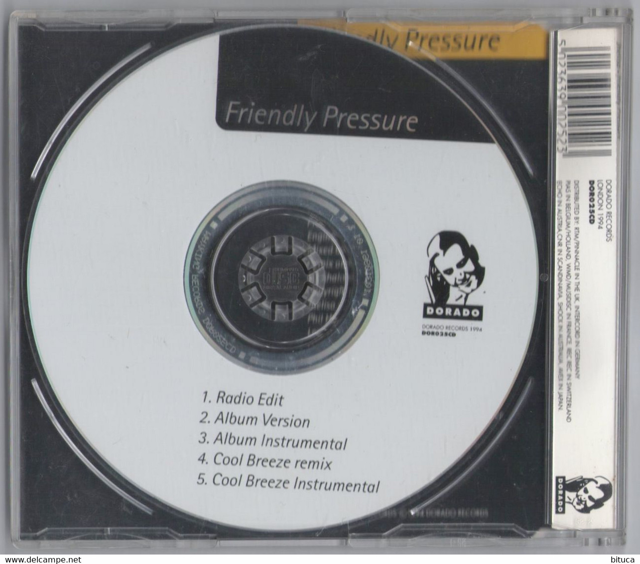 CD 5 TITRES JHELISA FRIENDLY PRESSURE LABEL DORADO TRèS BON ETAT & RARE - Dance, Techno & House