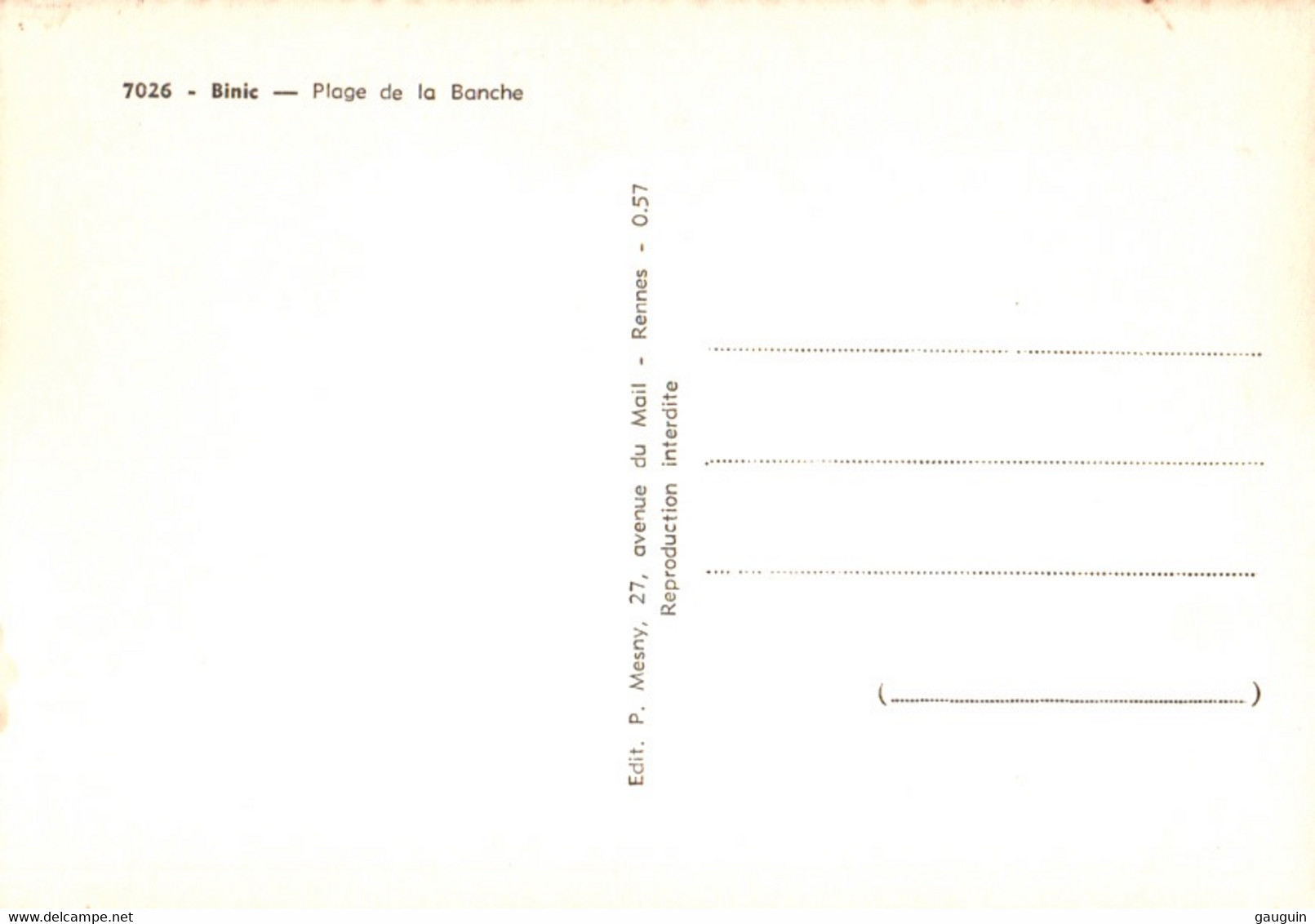 CPSM - BINIC - Plage De La Banche ... - Binic