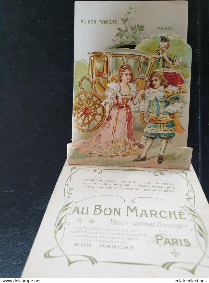 Image  Système A Dépliant   Au Bon Marché Cendrillon. Prince Et Carrosse     (voir Scan) - Andere & Zonder Classificatie