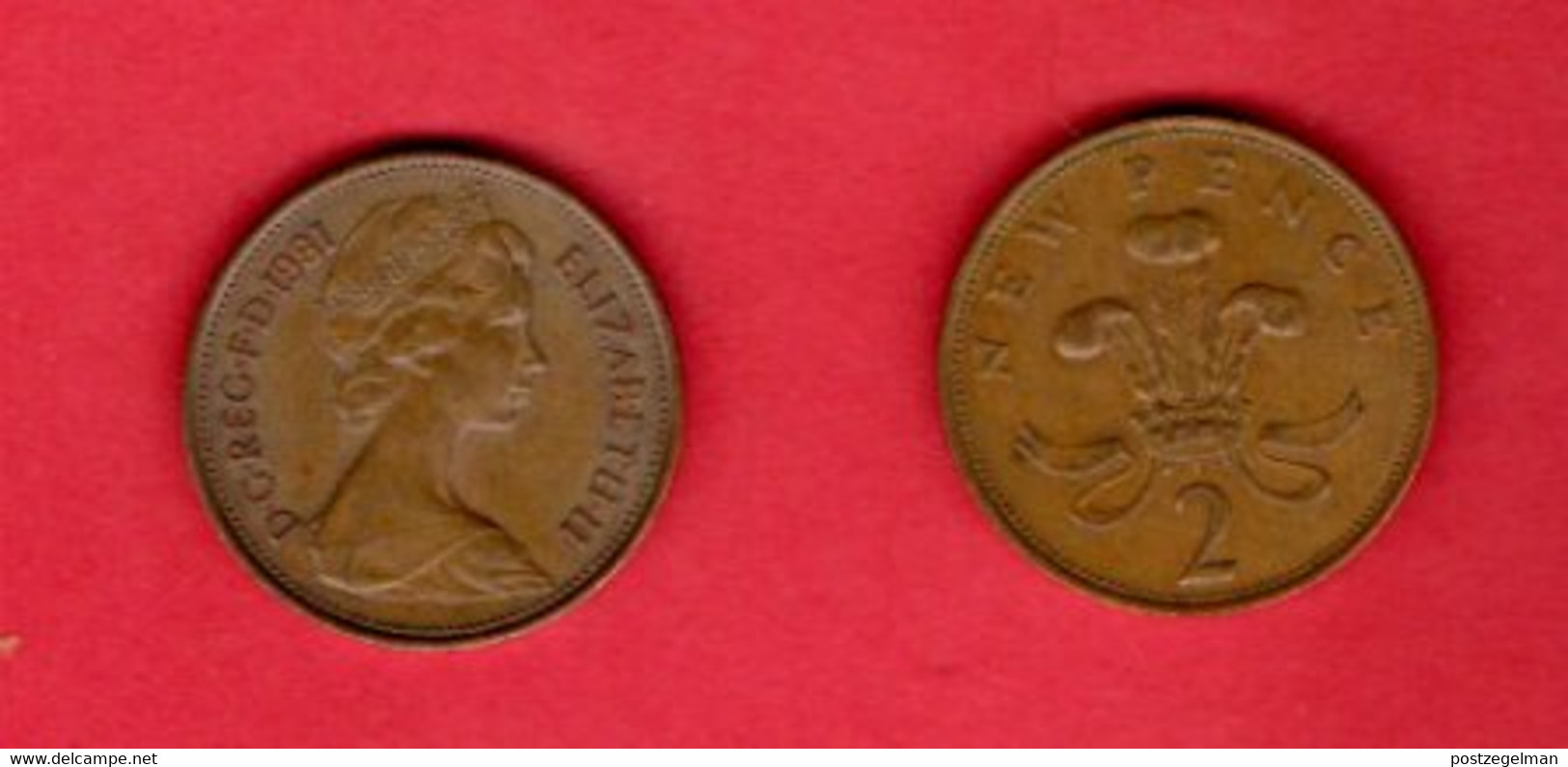 UK , 1981 , 2newPence,   Bronze, KM916, C2306 - 2 Pence & 2 New Pence