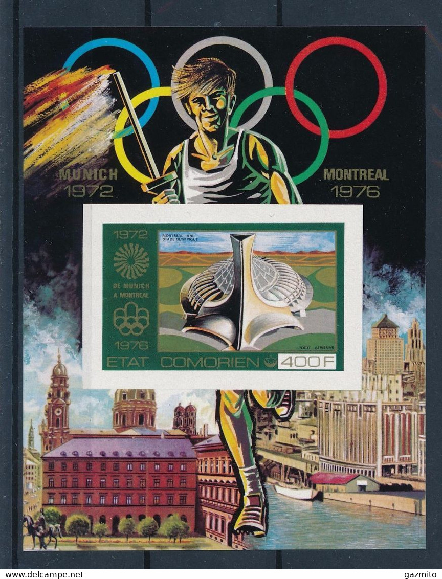 Comores 1976, Olympic Games In Montreal, BF IMPERFORATED - Comores (1975-...)