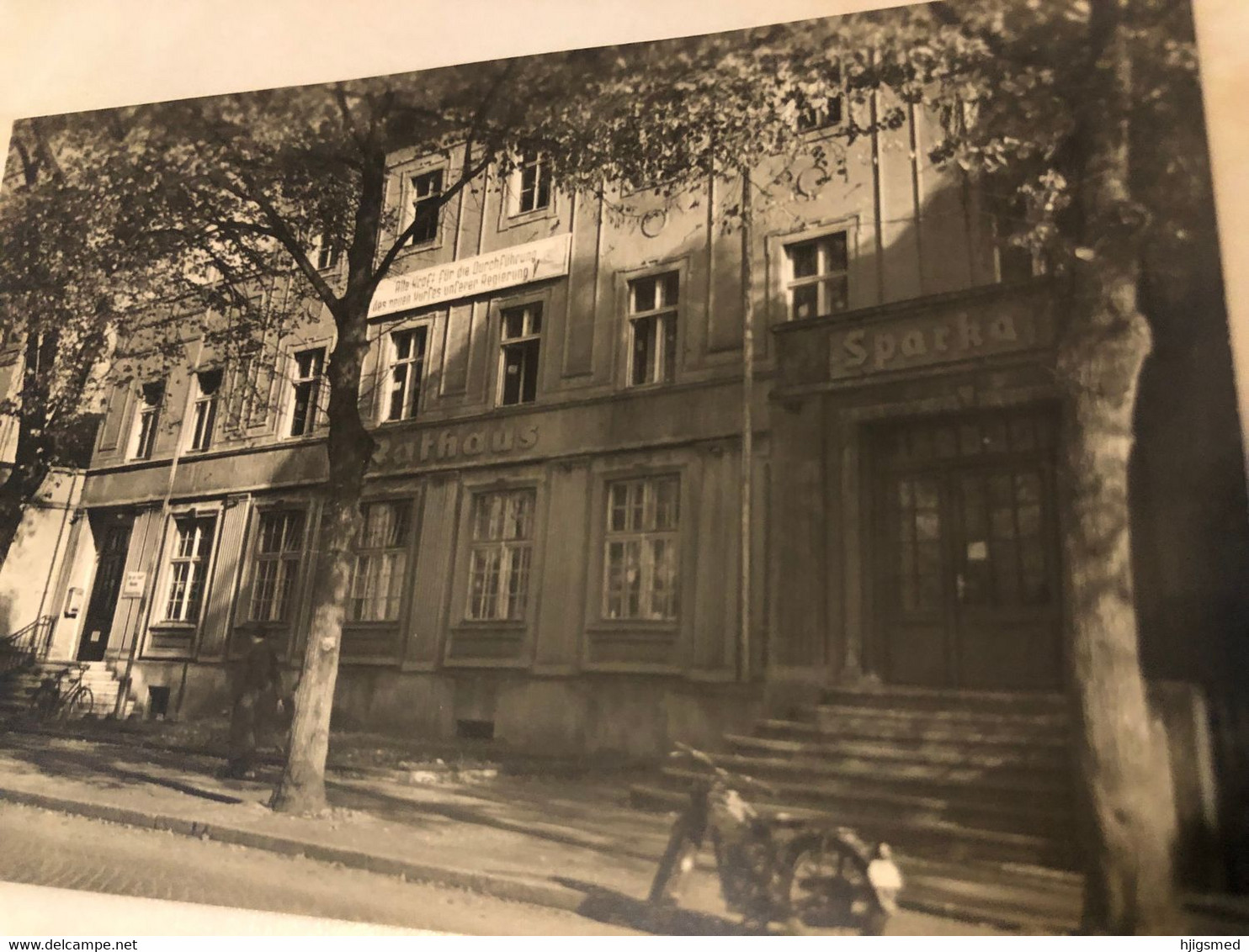 Germany Deutschland Niesky Rathaus Sparka Motorbike Motor Bike Motorrad RPPC 13782 Postkarte Post Card POSTCARD - Niesky