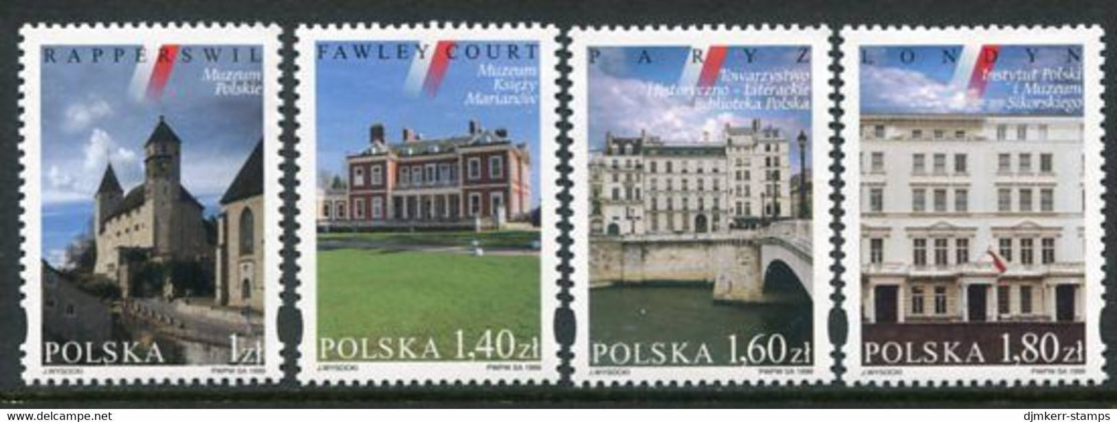 POLAND 1999 Cultural Institutes Abroad MNH / **.  Michel 3801-04 - Unused Stamps