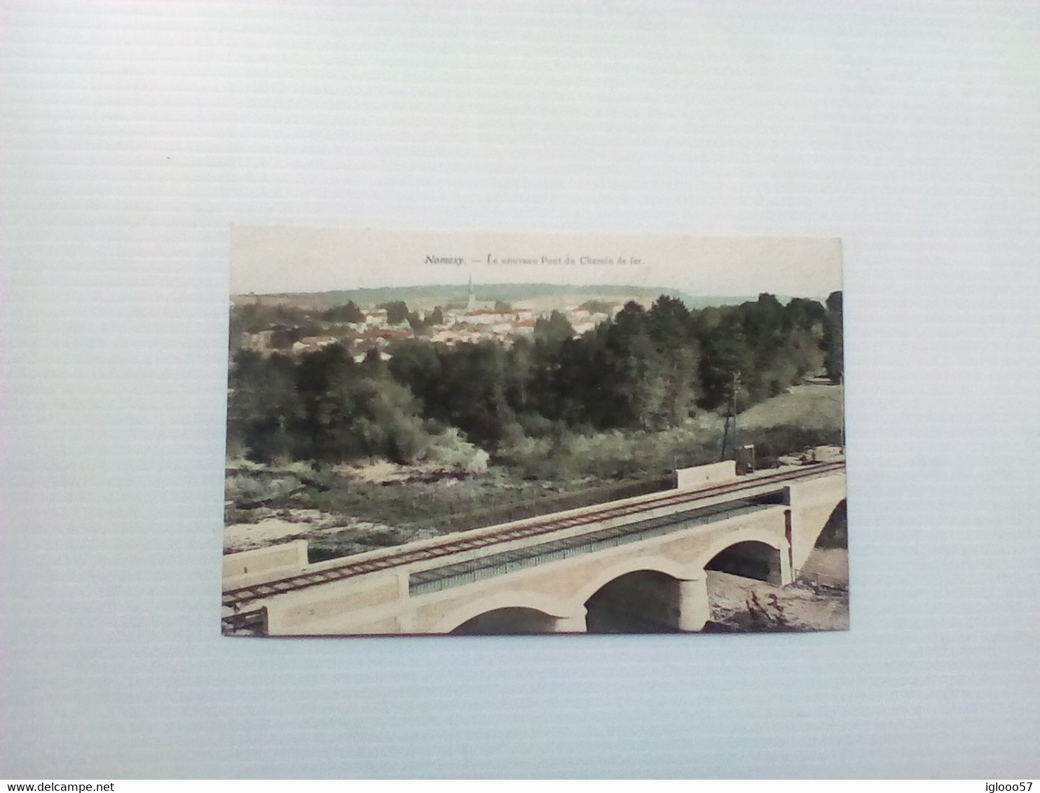 Carte Postale Ancienne Colorisée De NOMEXY. 88.vosges. Le Nouveau Pont Du Chemin De Fer. - Nomexy