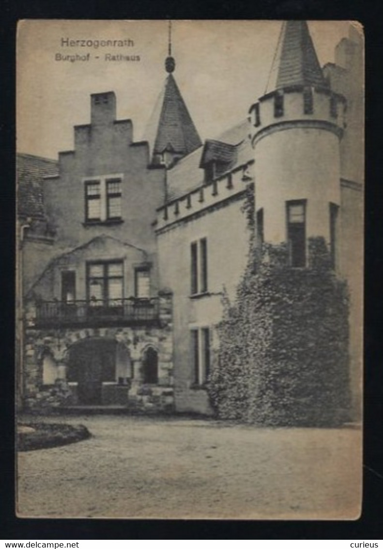 HERZOGENRATH * BURGHOF * RATHAUS * 1920 * 5e LINIEREG 11 Cie * AOB AKEN * 2 SCANS - Herzogenrath