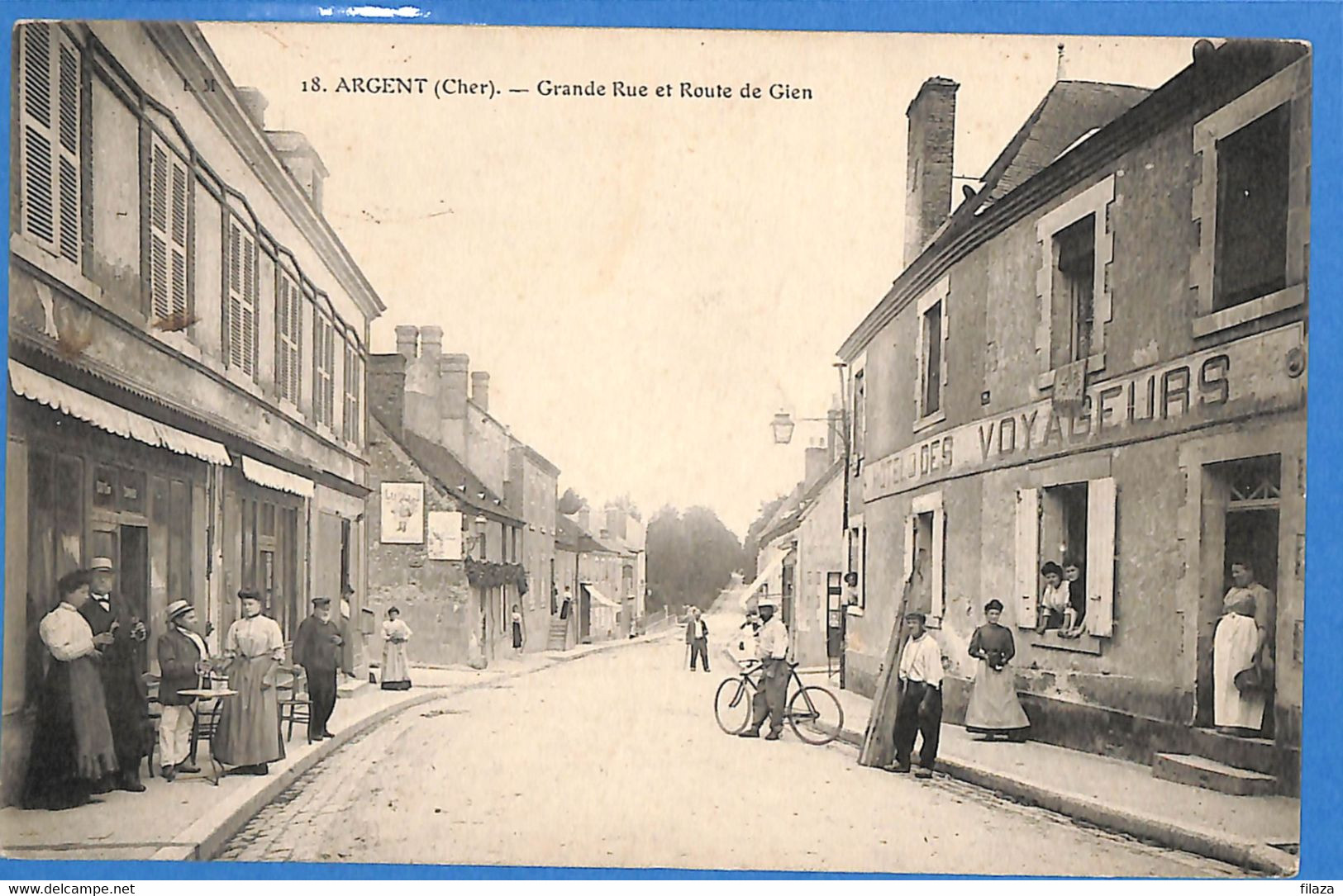 18 - Cher - Argent - Grande Rue Et Rue De Gien - Hotel   (N5542) - Argent-sur-Sauldre