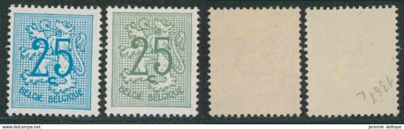 Lion Héraldique (1966) - N°1638a Et B** Neuf Sans Charnières (MNH) - 1951-1975 Heraldischer Löwe (Lion Héraldique)