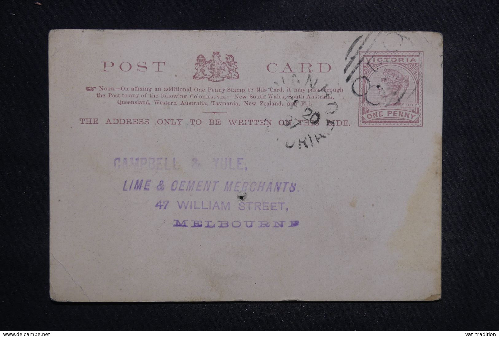 AUSTRALIE / VICTORIA - Entier Postal Pour Melbourne En 1887 - L 102703 - Covers & Documents