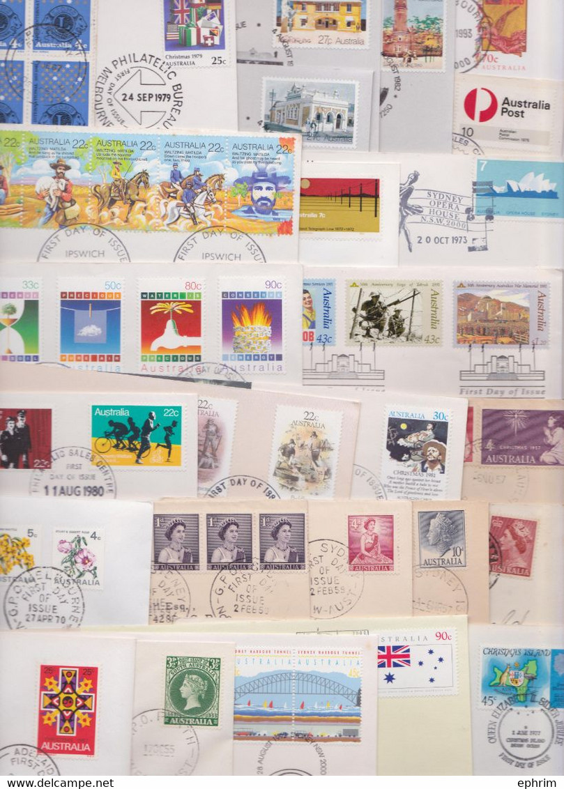 AUSTRALIA - AUSTRALIE - BEAU LOT DE 279 ENVELOPPES PREMIER JOUR FDC FIRST DAY OF ISSUE COVER PICTORIAL COVERS PS - FDC