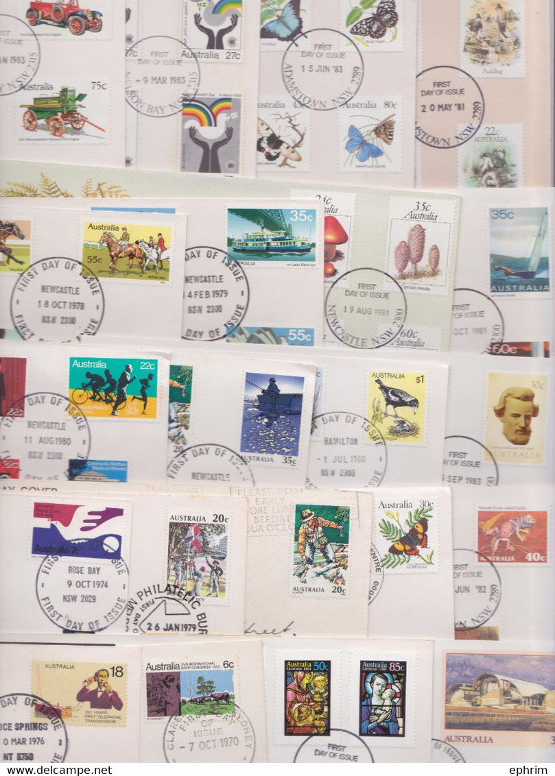 AUSTRALIA - AUSTRALIE - BEAU LOT DE 279 ENVELOPPES PREMIER JOUR FDC FIRST DAY OF ISSUE COVER PICTORIAL COVERS PS - FDC