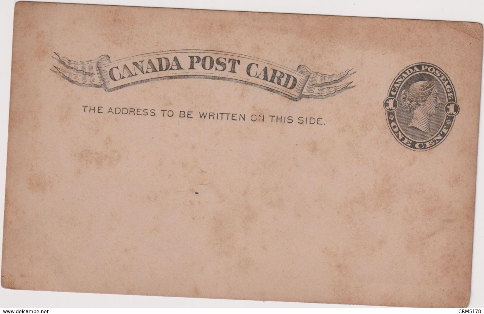 CANADA-ENTIER ONE CENT S/CP Illustrée Neuve  1885-recto-verso - 1860-1899 Reign Of Victoria