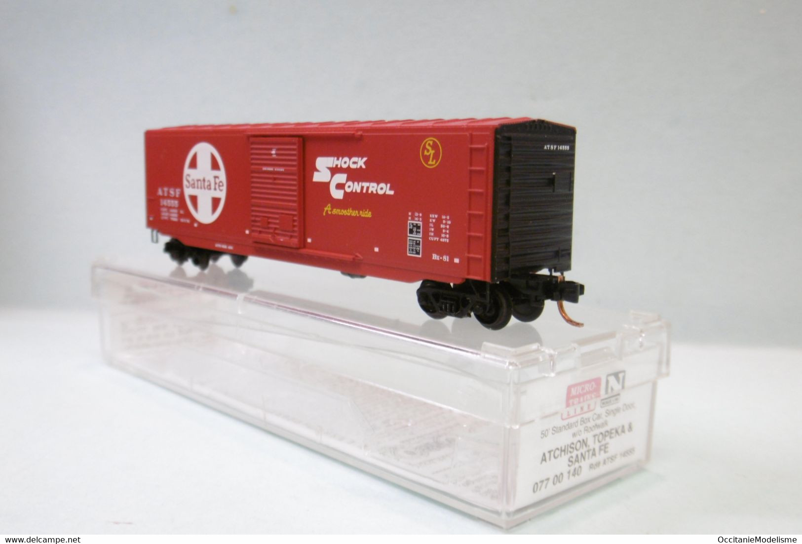 Micro-Trains Line - WAGON US 50' Standard BOX CAR ATSF Santa Fe Réf. 077 00 140 BO N 1/160 - Vagoni Merci