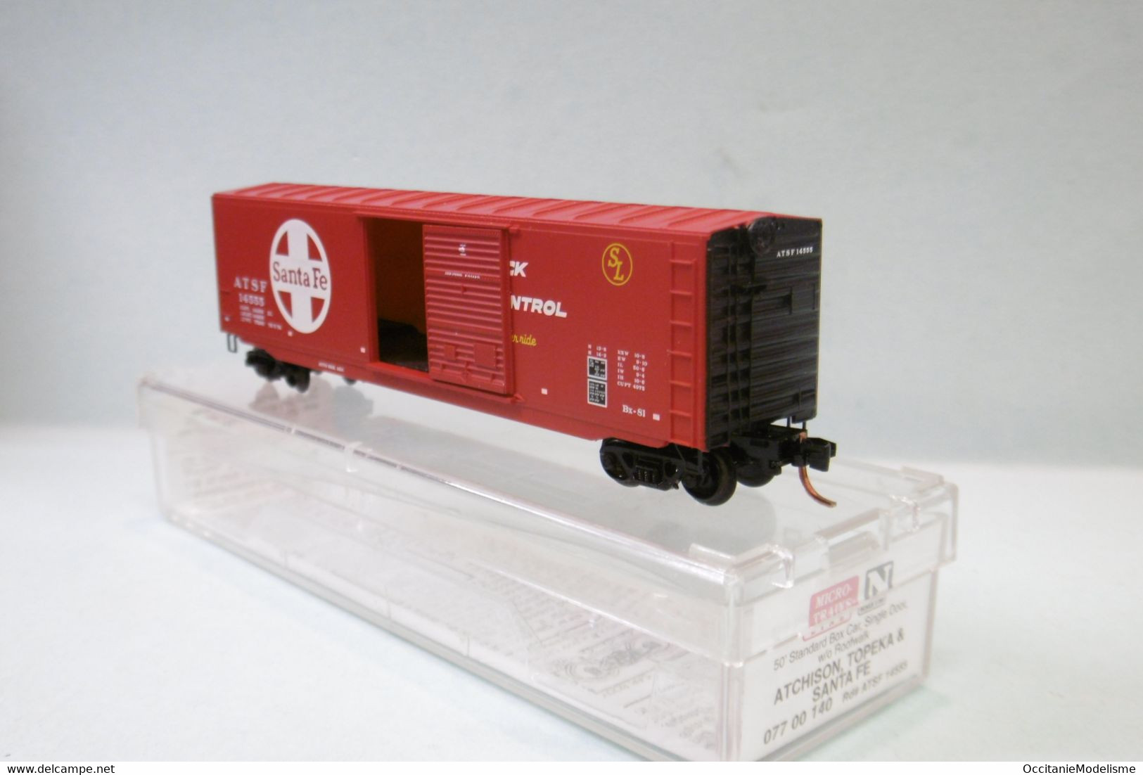 Micro-Trains Line - WAGON US 50' Standard BOX CAR ATSF Santa Fe Réf. 077 00 140 BO N 1/160 - Goederenwagons