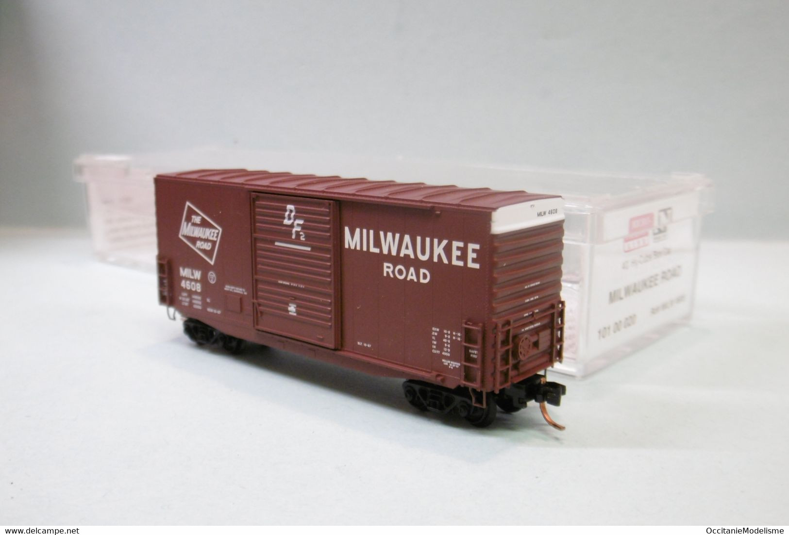 Micro-Trains Line - WAGON US 40' Hy-Cube Box Car MILWAUKEE ROAD Réf. 101 00 020 BO N 1/160 - Wagons Marchandises