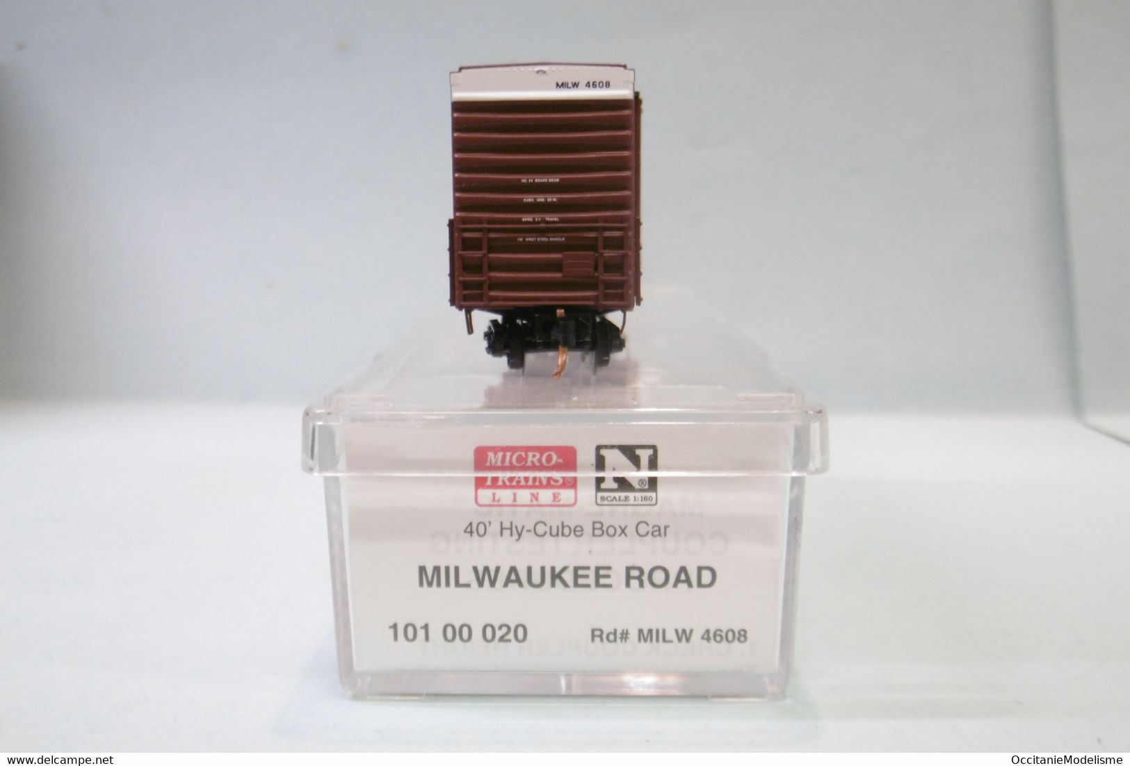 Micro-Trains Line - WAGON US 40' Hy-Cube Box Car MILWAUKEE ROAD Réf. 101 00 020 BO N 1/160 - Goederenwagons