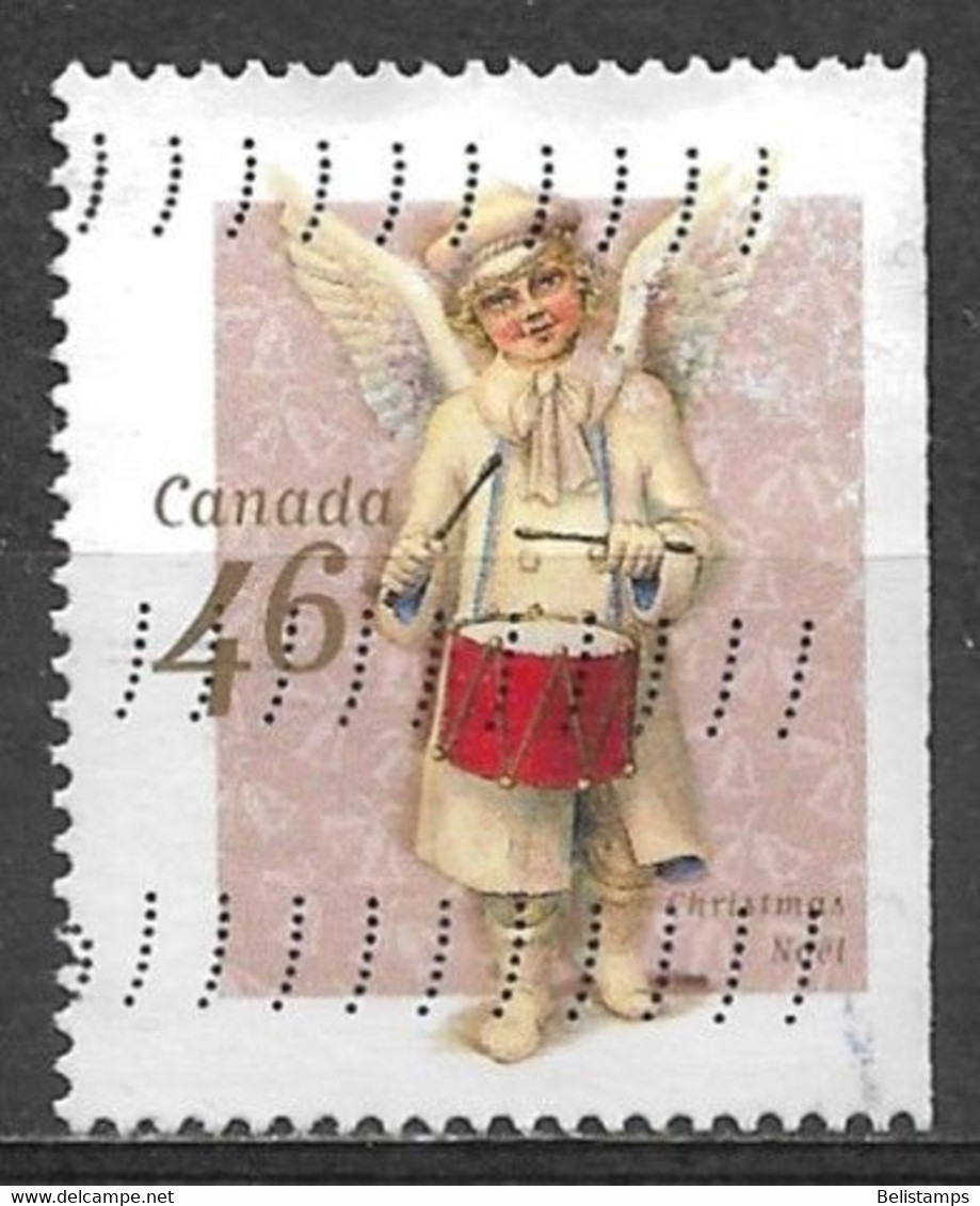 Canada 1999. Scott #1815a Single (U) Christmas, Angel, Drum - Single Stamps