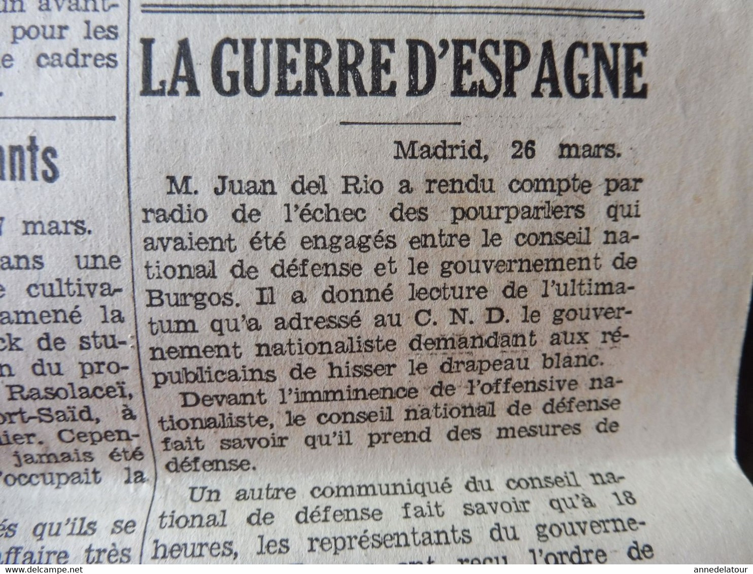 1939  LE PROGRES  :Guerre D'Espagne -Cordoue,Burgos ,etc ; Gabrielle Petit Héroïne Belge Fusillée Par Les Allemands ;etc - Algemene Informatie