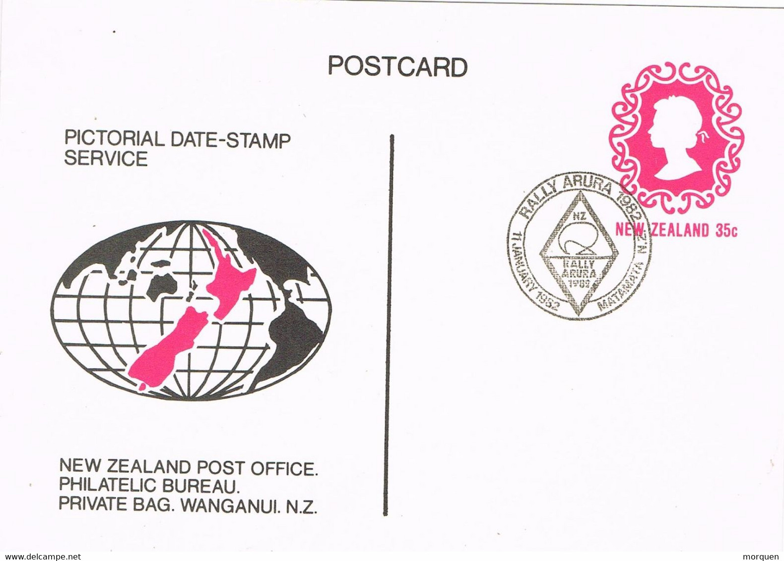 41220. Entero Postal Private Bag WANGANUI (New Zealand) 1982. MATAMATA, Rally Arura - Ganzsachen