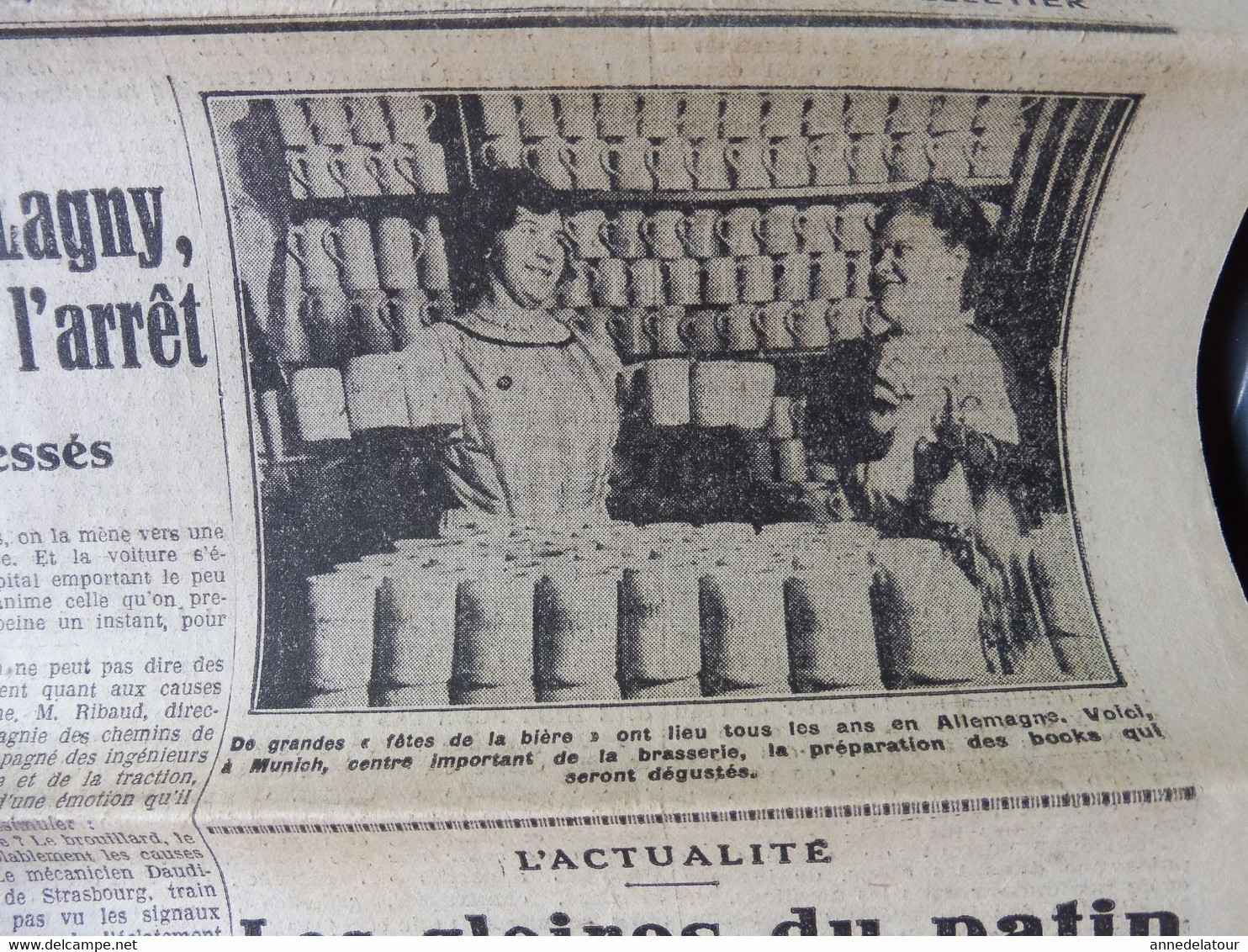 1933  LE PROGRES :Les Adorateurs Du Sang ; Fête De La Bière  à Munich ;Catastrophe De Lagny ; Manif De Poilus ; Etc - Informations Générales